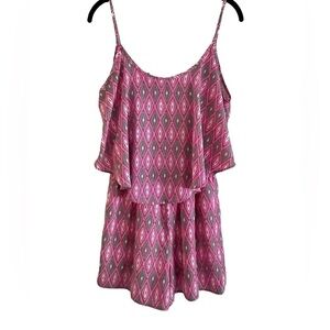 PINK OWL ROMPER, SIZE L.